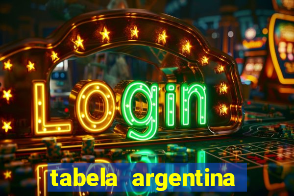 tabela argentina torneo betano